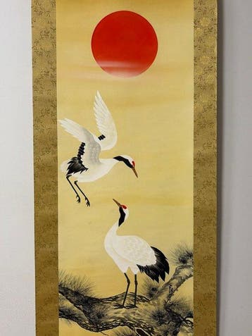 Prachtige Japanse hangende rol – Opkomende zon, den en