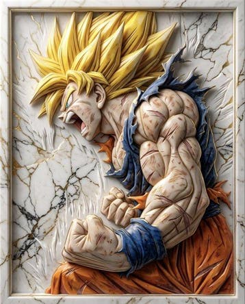 Makayhos - [Canvas] Son Goku SSJ – Legendary Kintsugi, Nieuw