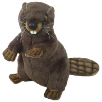 Hansa bever knuffel - pluche - 29 cm - bosdier, Verzenden, Nieuw