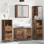 vidaXL Badkamermeubelset met lade 3 pcs Oud Hout Bewerkt, Huis en Inrichting, Badkamer | Badkamermeubels, Verzenden, Nieuw, Overige typen