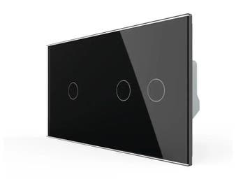 Slimme Lichtschakelaar Livolo 1+2 | Wissel | Zwart Glas, Ophalen of Verzenden, Nieuw, Schakelaar