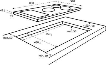 Inventum IKI8045 Inbouw Inductie Kookplaat 80 cm, Verzenden, Nieuw