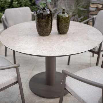 Sarah dining tuintafel 120xH75 cm printed ceramic terre, Ophalen of Verzenden, Nieuw