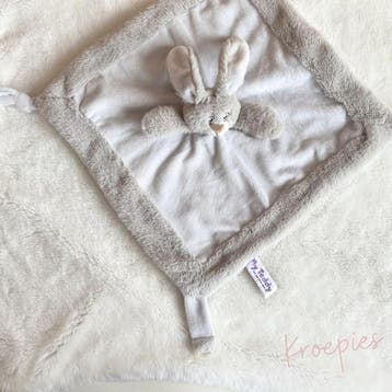 My Teddy speendoek knuffeldoek konijn | Grijs, Verzenden, Nieuw