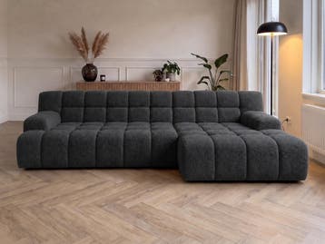 Loungebank Zuidlaren - loungebanken - Antraciet, Nieuw, 150 cm of meer, Stof, 300 cm of meer