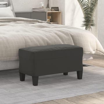 vidaXL Bankje 70x35x41 cm microvezelstof donkergrijs, Huis en Inrichting, Banken | Bankstellen, Verzenden, Nieuw, Stof, Minder dan 150 cm