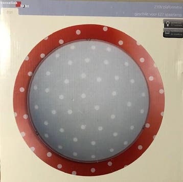 Besselink Licht - Besselink Plafonnière Dot Rood, Ophalen of Verzenden, Nieuw