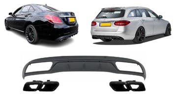 Diffuser | geschikt voor Mercedes-Benz | C-klasse 2014-2018, Auto-onderdelen, Verzenden, Nieuw, Mercedes-Benz