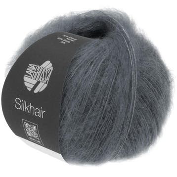 Lana Grossa Silkhair - 012 Donkergrijs - Superkid Mohair &, Hobby en Vrije tijd, Ophalen of Verzenden, Nieuw