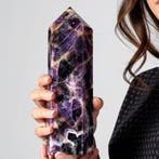 amethist Chevron Amethyst Quality Tower - Hoogte: 25.4 cm -