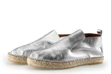 Shabbies Amsterdam Espadrilles in maat 38 Zilver, Overige kleuren, Shabbies Amsterdam, Verzenden, Zo goed als nieuw