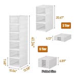 6-Lagen Transparante Schoenenbox – Vouwbare Stapelbare Organ, Huis en Inrichting, Kasten | Schoenenkasten, Verzenden, Nieuw