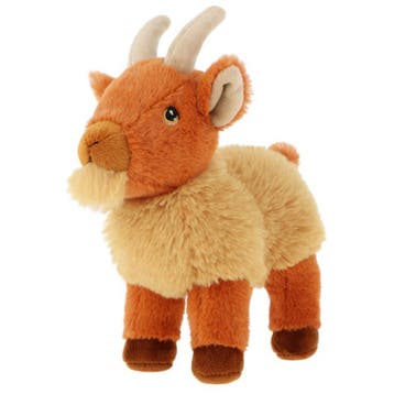 Keel Toys geit knuffel - pluche - bruin - zittend - 20 cm, Verzenden, Nieuw