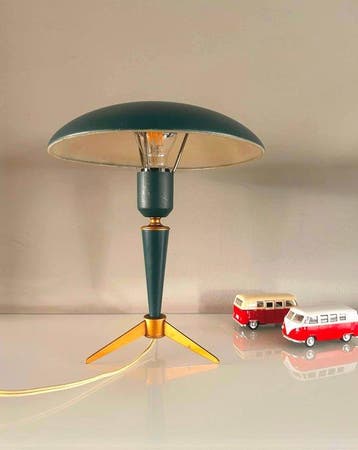Philips - Louis Kalff - Tafellamp - Bijou - Aluminium, Staal, Antiek en Kunst, Antiek | Lampen