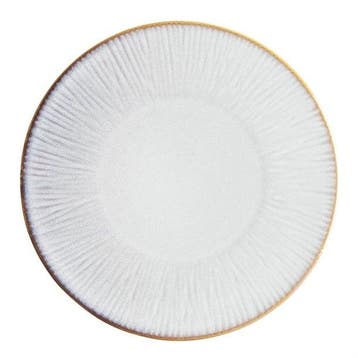 Grijze coupe borden met reliëf, 280 mm pak van 4 3h x 28Øc, Verzenden