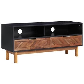 vidaXL Tv-meubel 100x35x45 cm massief acaciahout en MDF, 100 tot 150 cm, Verzenden, Nieuw, Minder dan 100 cm