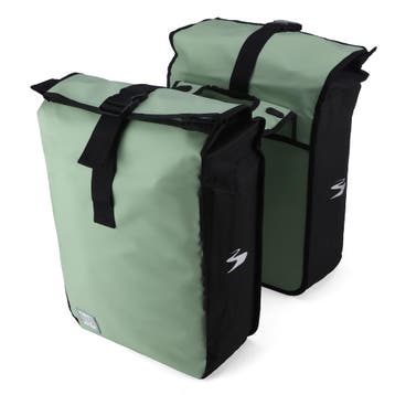 Brisby Dubbele Fietstas Rolltop 39-48 Liter Waterdicht - GR, Verzenden, Nieuw