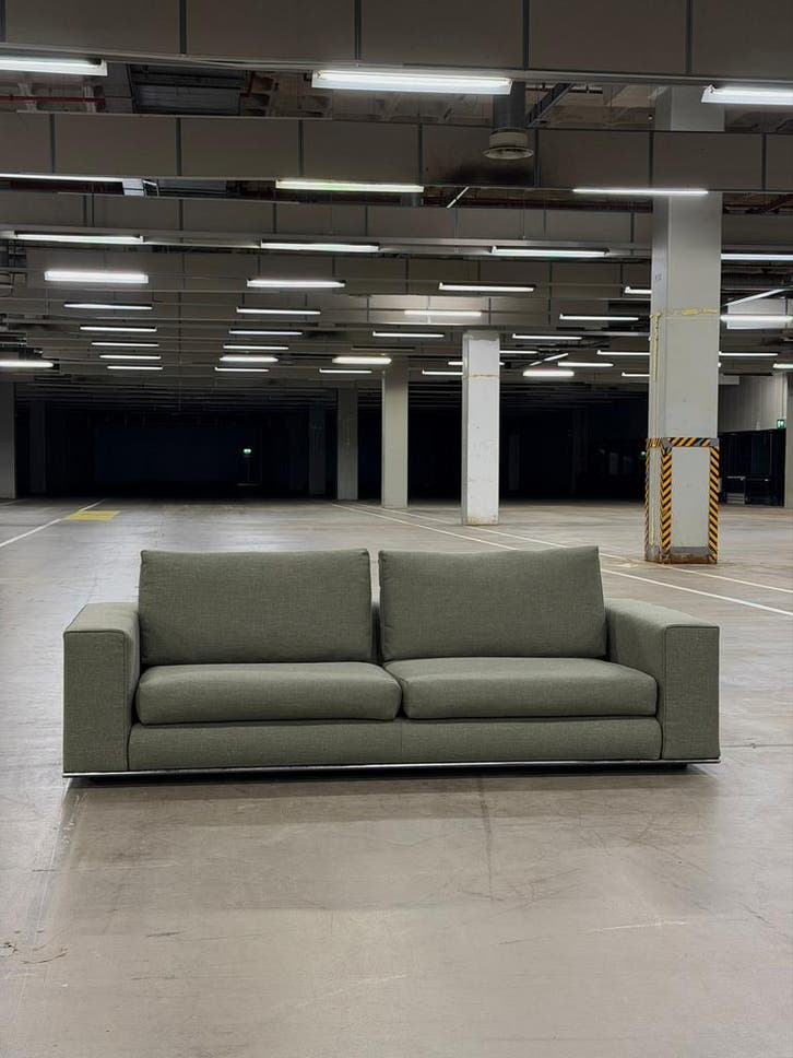 Minotti Hamilton | Linnen | NIEUWSTAAT + Garantie, Huis en Inrichting, Banken | Bankstellen, 200 tot 250 cm, 100 tot 125 cm, Rechte bank