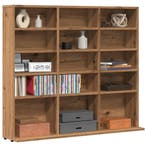 vidaXL Cd-kast 100x23x89,5 cm bewerkt hout artisanaal, Huis en Inrichting, Woonaccessoires | Cd- en Dvd-rekken, Verzenden, Nieuw