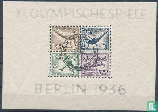 Duitse Rijk - Olympische Spelen - 1936, Postzegels en Munten, Postzegels | Europa | Overig, Gestempeld, Verzenden