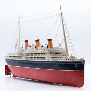 Bing - oceaanstoomschip - Opwindbaar blikken speelgoed -