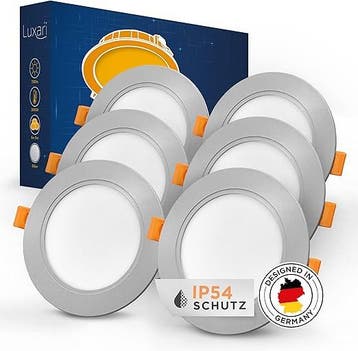 Inbouwspots LED 9 watt, Zilverkleur, Luxari IP 54, Ophalen of Verzenden, Nieuw