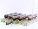 Schaal N Minitrix 3015, 3016, 3017 en 3019 TEE rijtuigen..., Hobby en Vrije tijd, Modeltreinen | N-Spoor, Gebruikt, Gelijkstroom