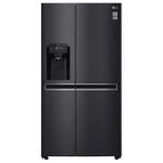 LG GSL761MCZE Amerikaanse Koelkast Side By Side 625L Zwart, 200 liter of meer, 60 cm of meer, Refurbished, Met vriesvak