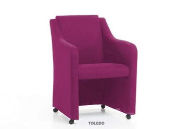Eetkamerstoel Toledo - eetkamerstoelen - Roze, Huis en Inrichting, Nieuw, Stof