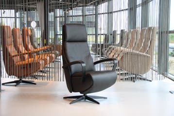 De Toekomst relaxstoel leer Twice TW-218N 3 motoren+accu, Ophalen of Verzenden, Nieuw, Leer