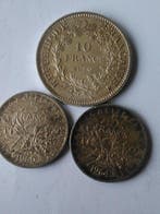 Frankrijk. Lot de 3 monnaies en argent (5 Franc et 10, Postzegels en Munten, Munten | Europa | Niet-Euromunten