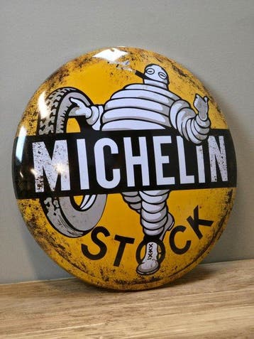 Wandbord - Metaal - Wandbord Michelin blik