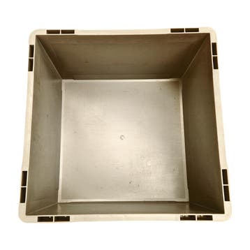 Stapelbak, 400x400x220 mm, grijs kunststof, gebruikt, Ophalen of Verzenden