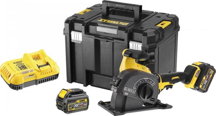 DeWalt DCG200T2 Sleuvenfrees 125mm – 54V – 2x 6.0A, Doe-het-zelf en Verbouw, Gereedschap | Boormachines, Verzenden