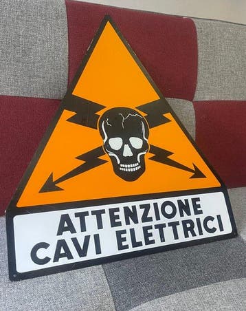 Segnale Attenzione cavi Elettrici. Originale - Signalen (1)