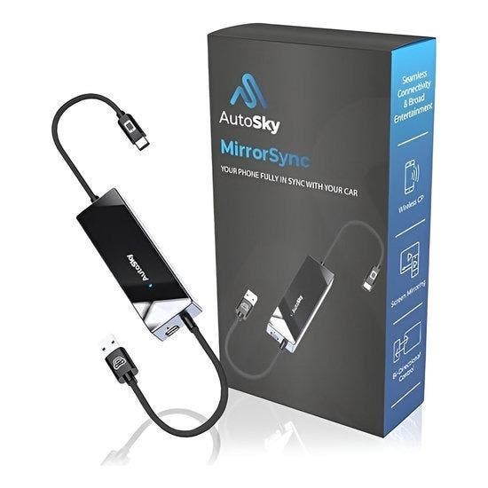 AutoSky AMS-1 Smartphone Mirroring Adapter voor Draadloze, Auto diversen, Auto-accessoires, Nieuw, Verzenden