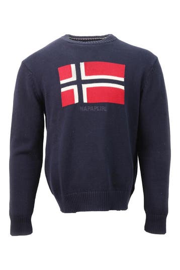 Napapijri Trui in maat M Blauw, Verzenden, Zo goed als nieuw, Blauw, Napapijri