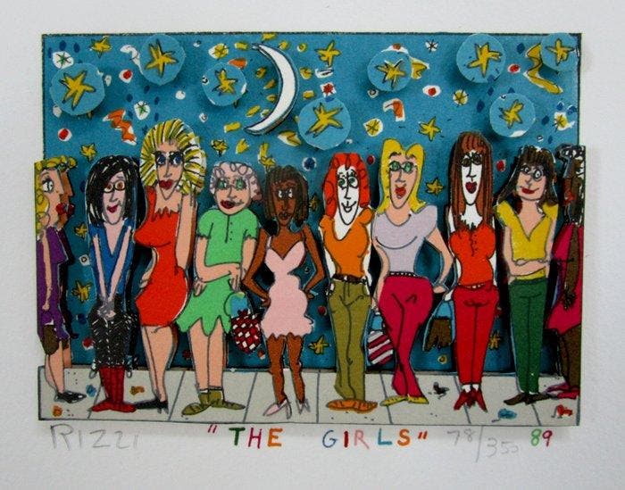 James Rizzi (1950-2011) - 3D The Girls, Antiek en Kunst, Kunst | Designobjecten