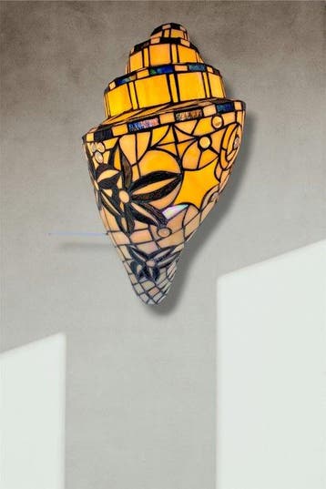 Wandlamp - Tiffany stijl art deco lamp schelpvorm -