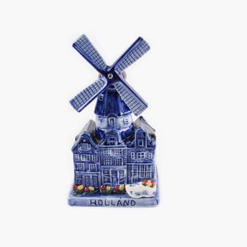 Muziekmolen 16 cm Holland - delftsblauw, Ophalen of Verzenden, Nieuw