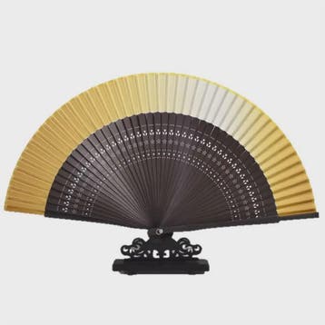 Luxe Bamboe Vouwventilator met Gradatiekleur & Kwastje - Ret, Verzenden, Nieuw