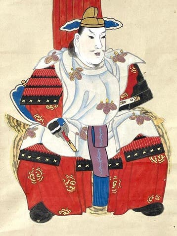 Anonieme samuraikrijger Hangende Rol - Anonymous - Japan -, Antiek en Kunst