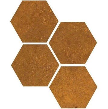 Wandtegel Pamesa Grace Gold Bruin Goud Hexagon Glans 13x15, Doe-het-zelf en Verbouw, Nieuw, Minder dan 20 cm, 10 m² of meer, Wandtegels