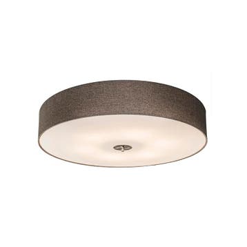 Landelijke plafondlamp taupe 70 cm - Drum Jute, Verzenden, Nieuw