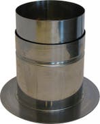 Nisbus aansluiting met rozet RVS 125 mm, Ophalen, Nieuw