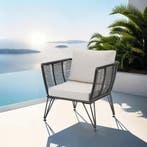 Loungestoelen set Sundo in touwdesign - Set van 4, Tuin en Terras, Tuinsets en Loungesets, Verzenden, Nieuw