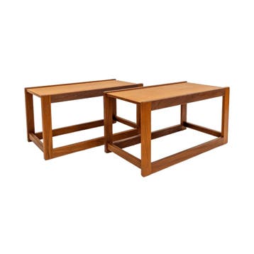 Salontafel | Vintage | Set Van  | Teak |  2444, Huis en Inrichting, Tafels | Salontafels, Ophalen of Verzenden, Zo goed als nieuw