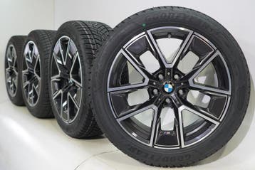 BMW 4 serie i4 G26 858M 18 inch velgen Goodyear Winterbanden, 18 inch, Gebruikt, Velg(en), Winterbanden