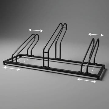 Fietsenrek Zwart Geschikt voor 3 Fietsen of Fatbikes - 118 x, Verzenden, Nieuw, Tuintoppers