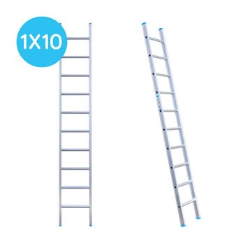 Eurostairs Ladder enkel recht 1x10 sporten, Verzenden, Nieuw, Ladder
